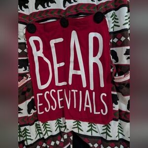 Unisex Lazy One Bear Essentials Long John's Sleepware  Size Medium
